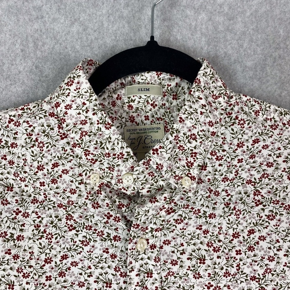 J. Crew Shirt Mens S Slim Fit Floral All Over Print Long Sleeve Button Down